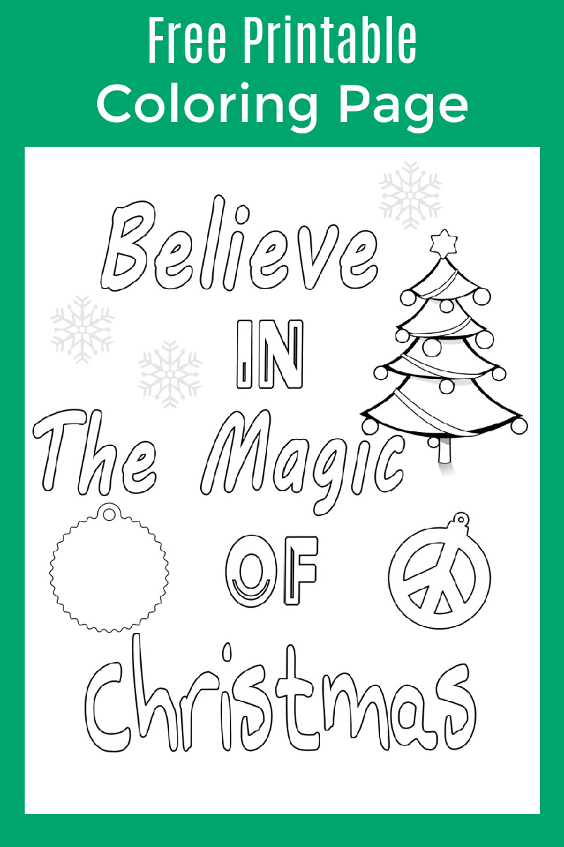 Christmas Magic Coloring Page #FreePrintable