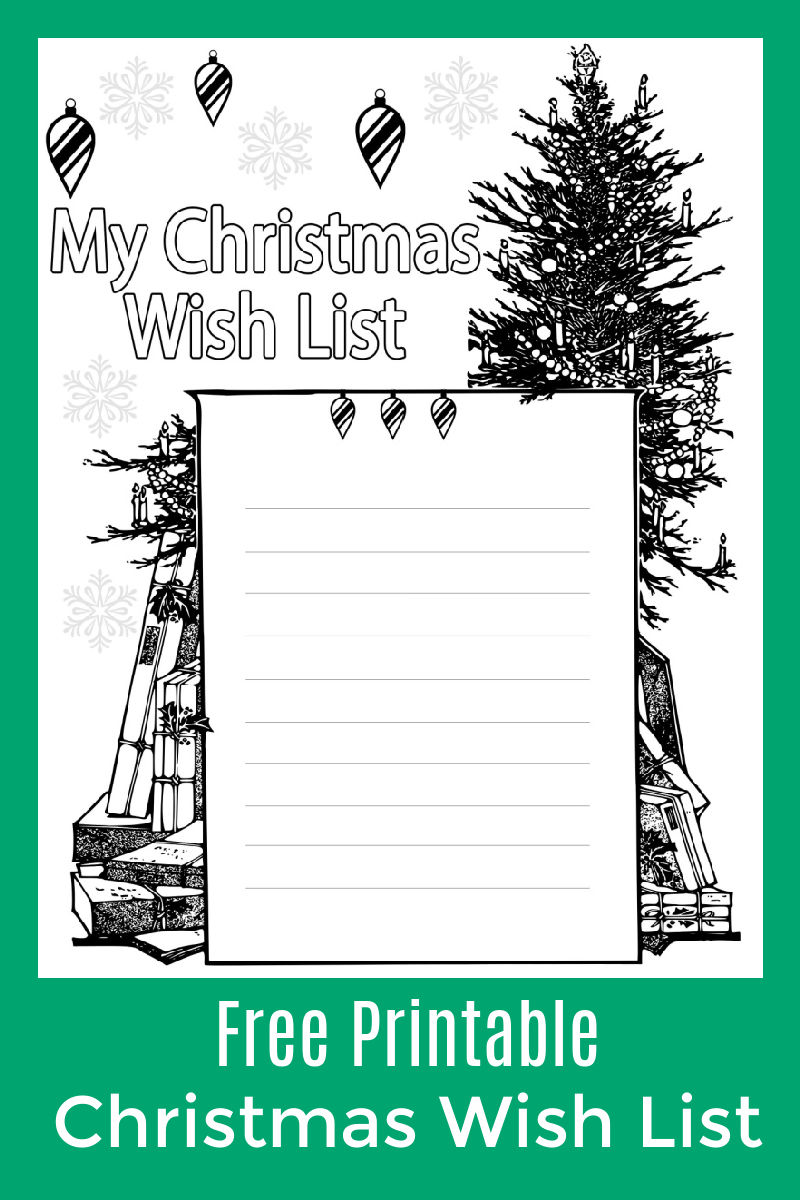 Printable Christmas Wish List Coloring Page - Mama Likes This