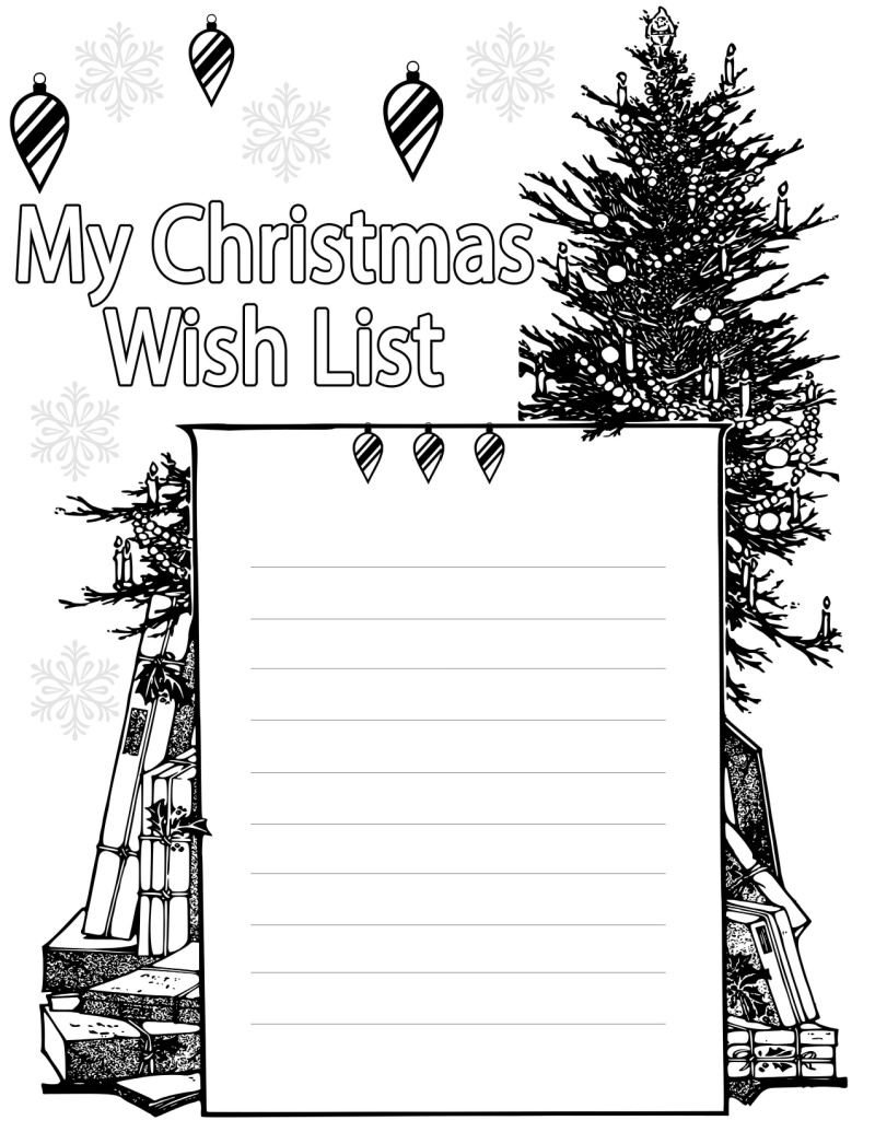 Printable Christmas Wish List Coloring Page Mama Likes This