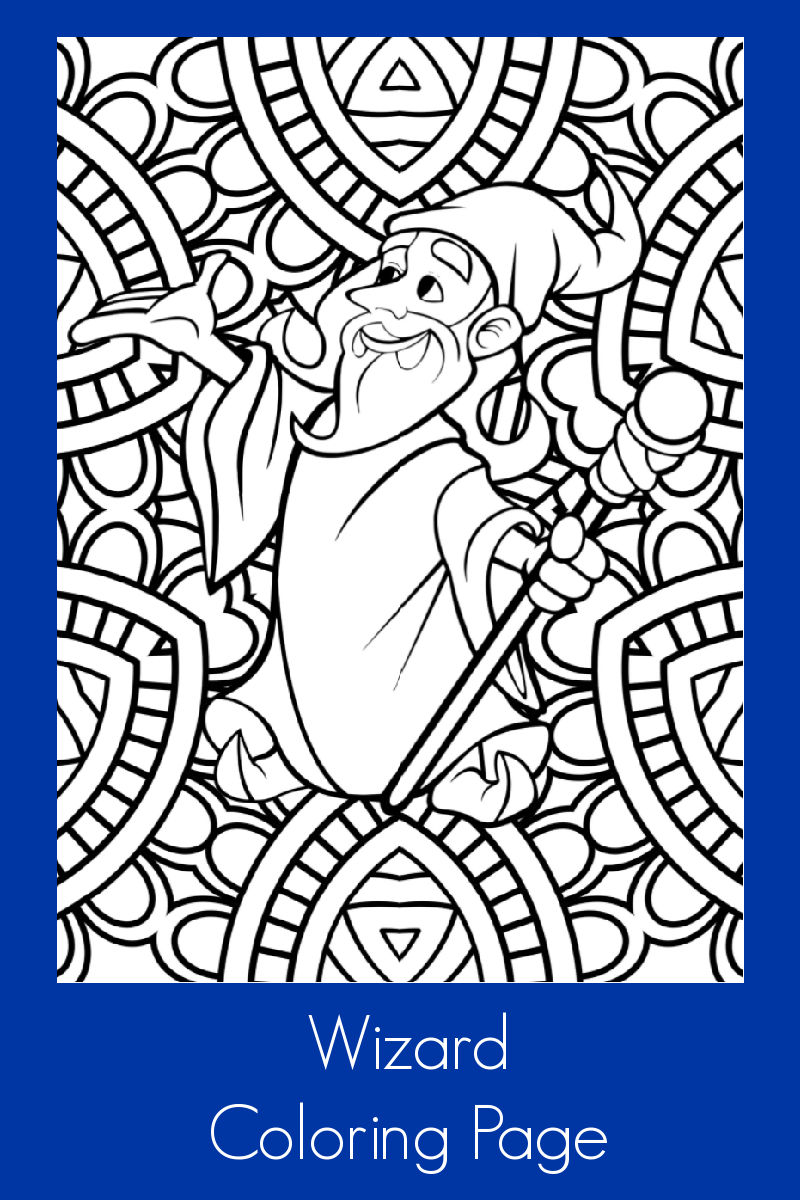 wizrd coloring pages