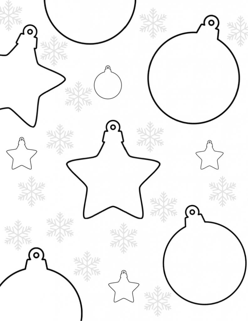 Christmas Ornaments Coloring Page - Mama Likes This
