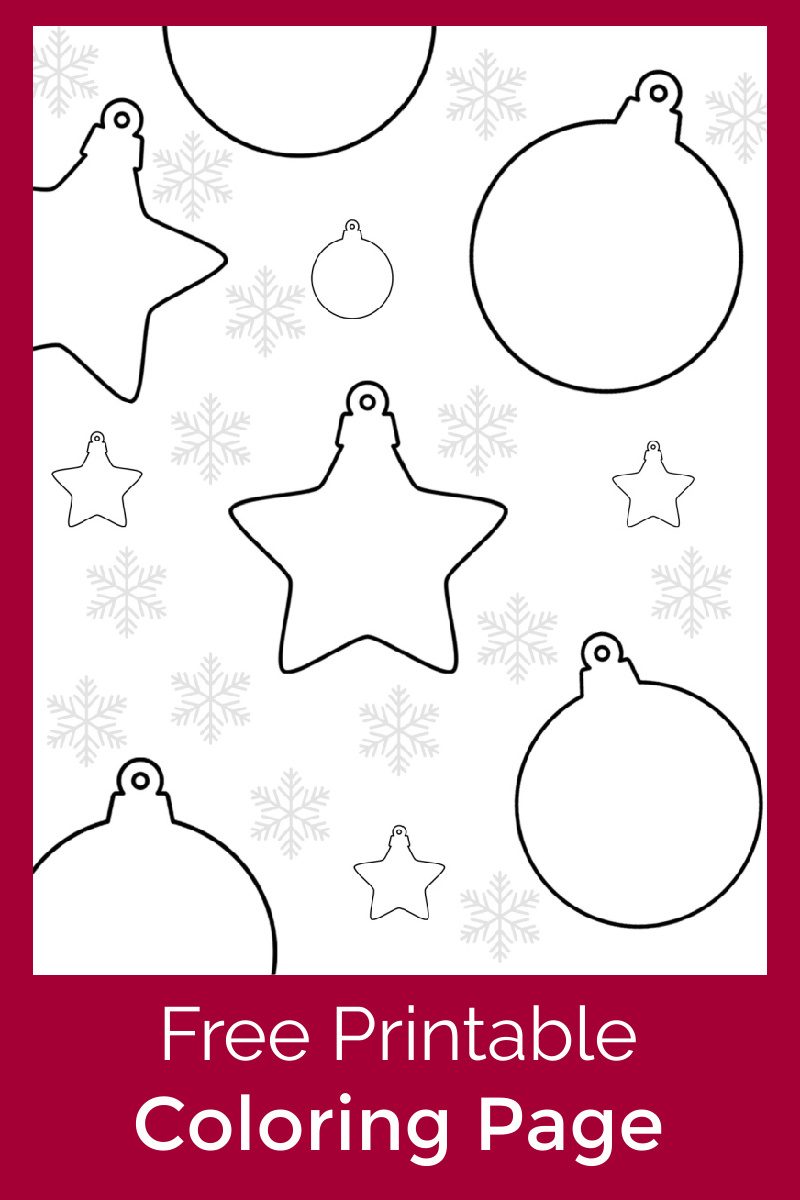 Christmas Ornaments Coloring Page #FreePrintable