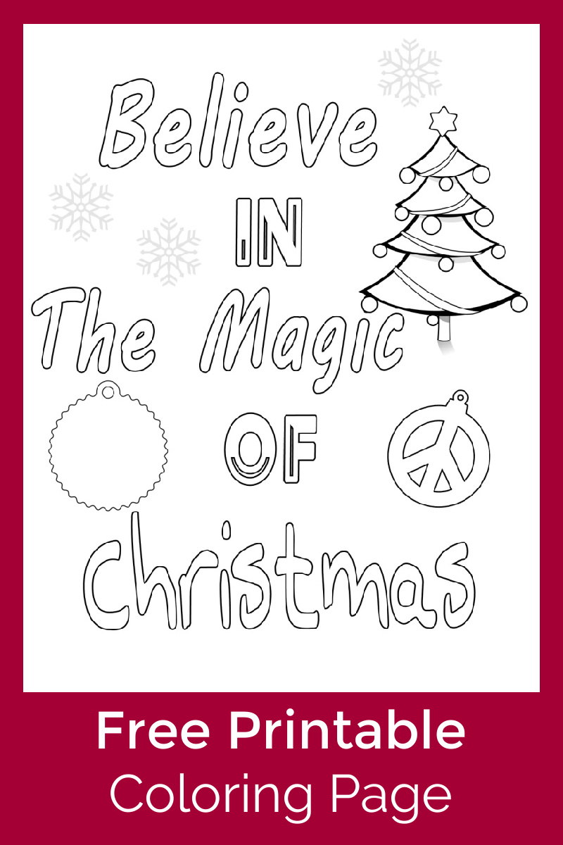 Christmas Magic Coloring Page #FreePrintable