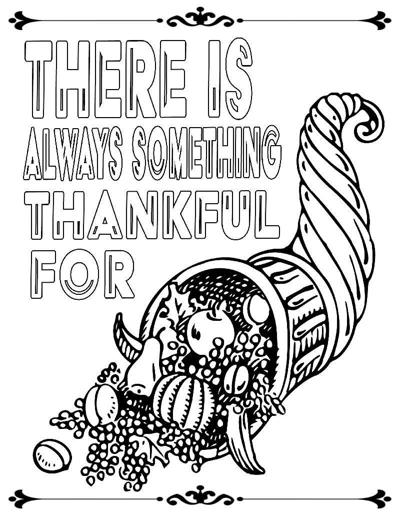 thanksgiving thankful coloring page