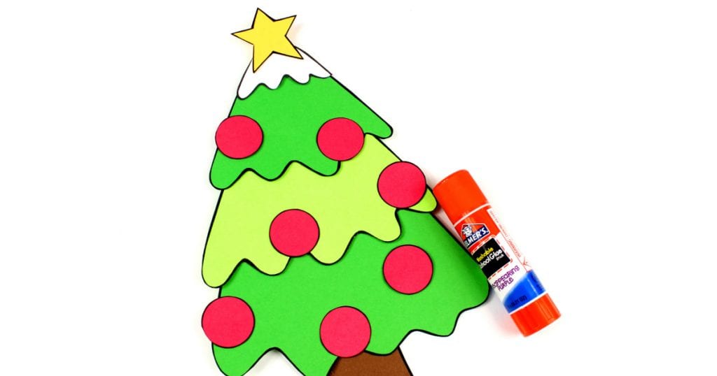 Paper Christmas Tree Craft with Free Template - Mama Likes This