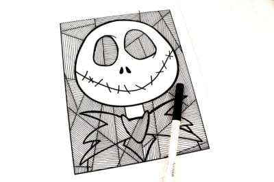 Jack Skellington Line Study Coloring Page | Mama Likes This