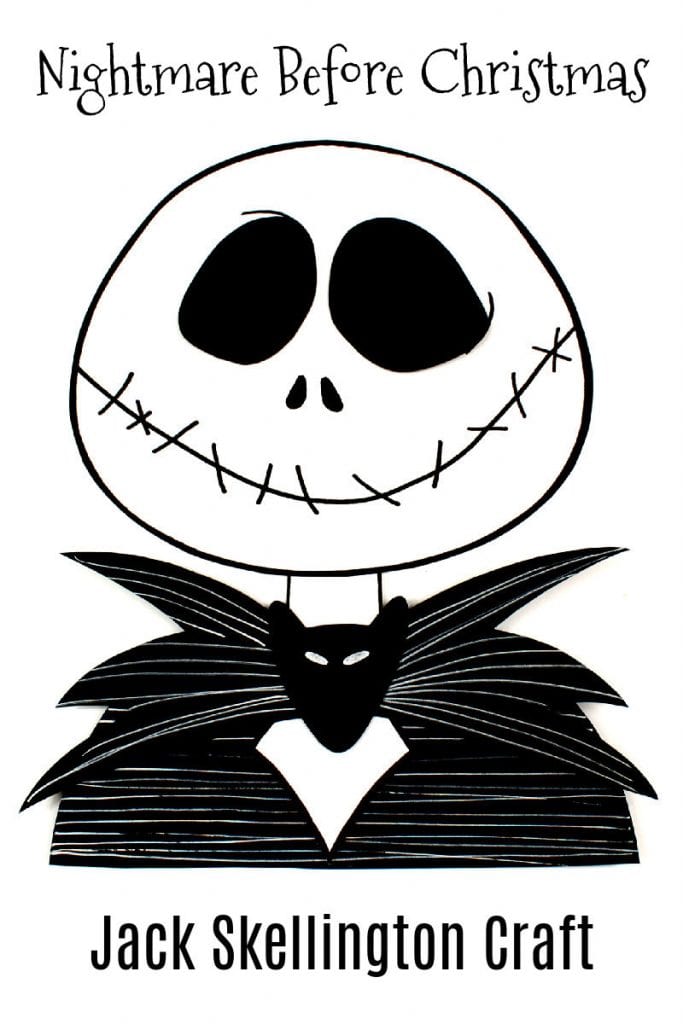 Paper Jack Skellington Craft With Free Template Mama Likes This
