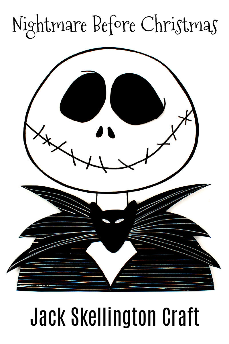 Paper Jack Skellington Nightmare Before Christmas Craft with Free Template