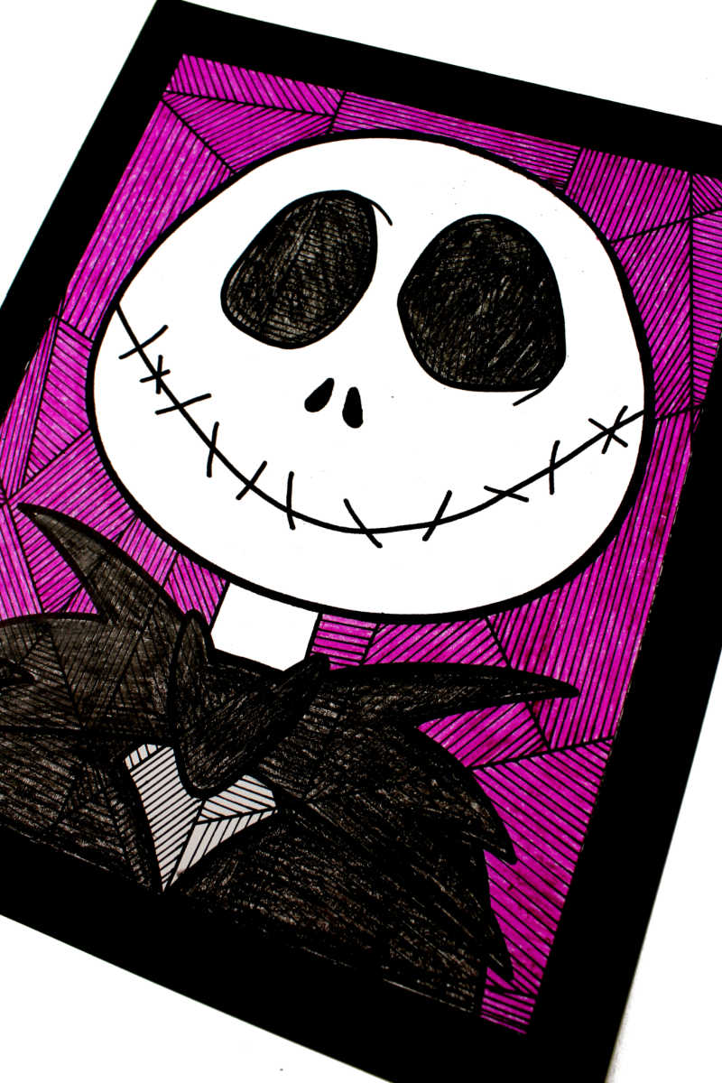 Jack Skellington Line Study Coloring Page