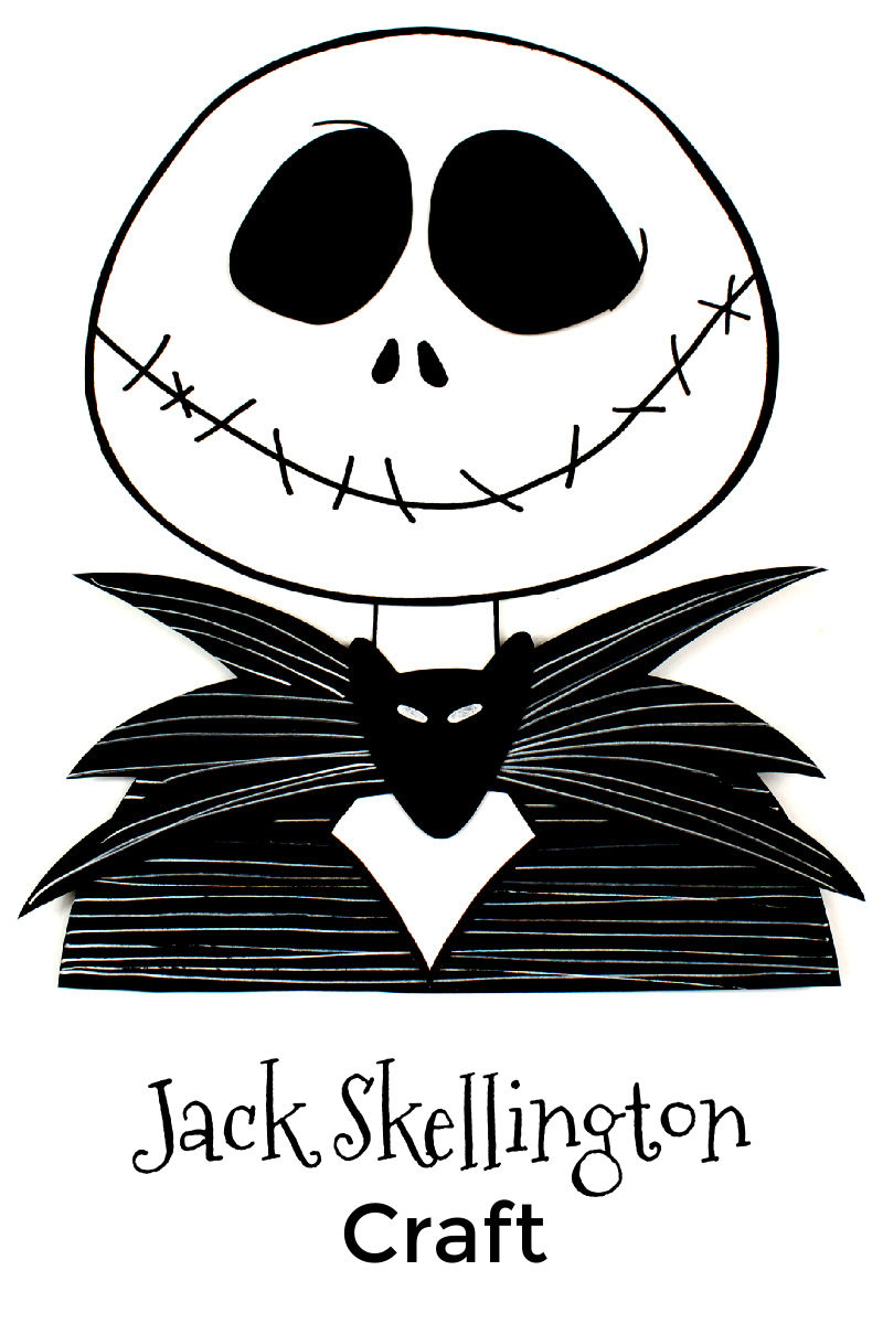 Paper Jack Skellington Nightmare Before Christmas Craft with Free Template