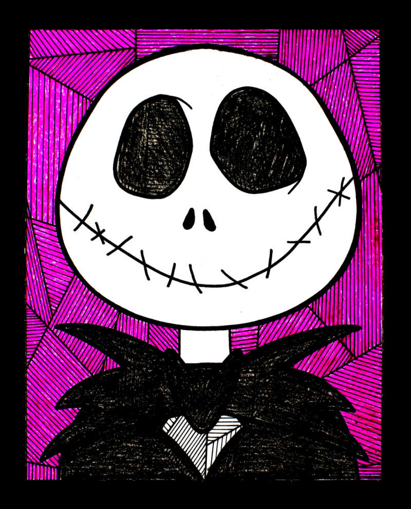 nightmare before christmas coloring pages to print