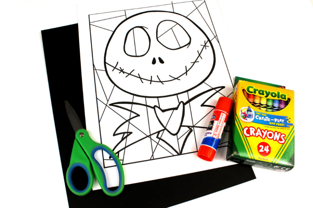 supplies for jack skellington line art