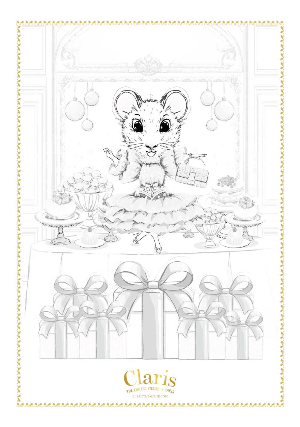 Claris The Chicest Mouse in Paris Colouring Set