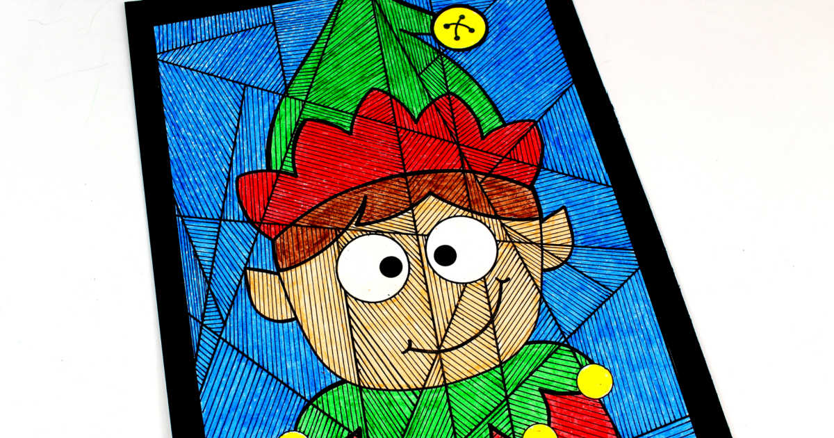 feature boy elf coloring page