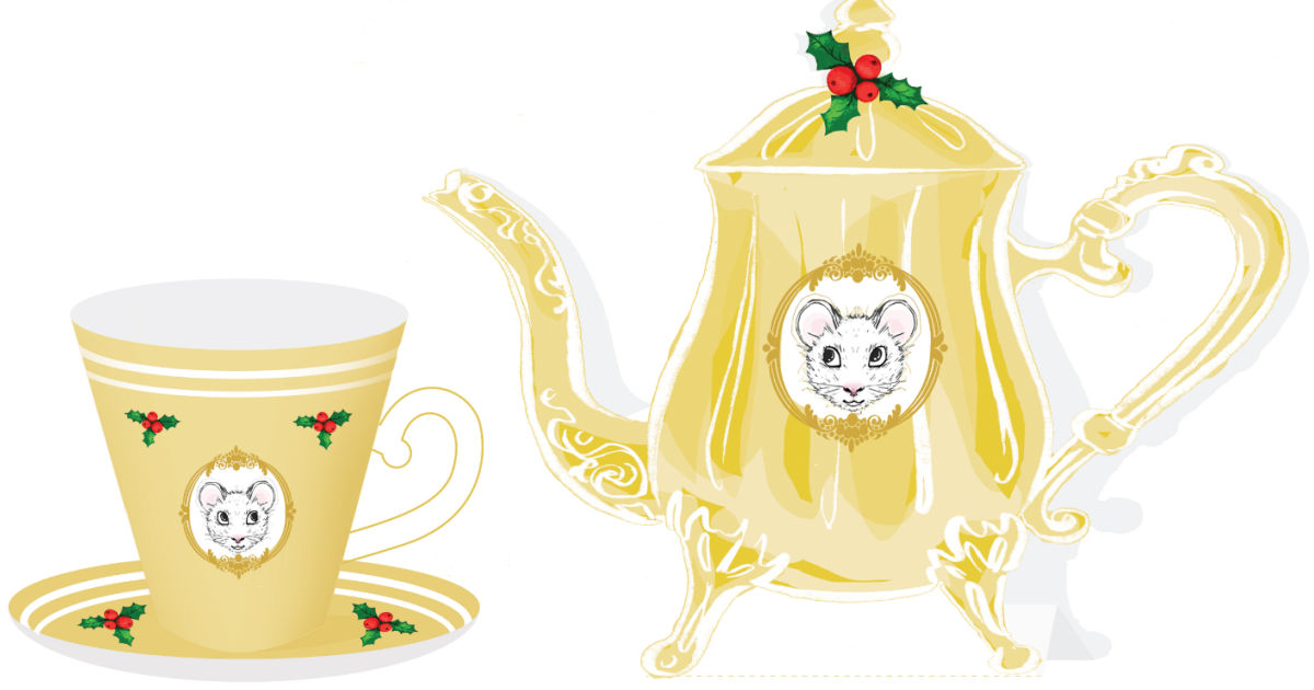 feature free printable gold tea party craft