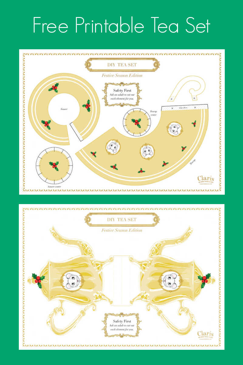 Help your child make their own paper tea pot, cup and saucer, when you download this free printable tea party craft.