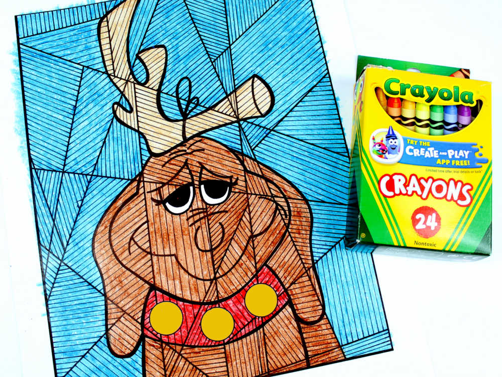 grinch max coloring page