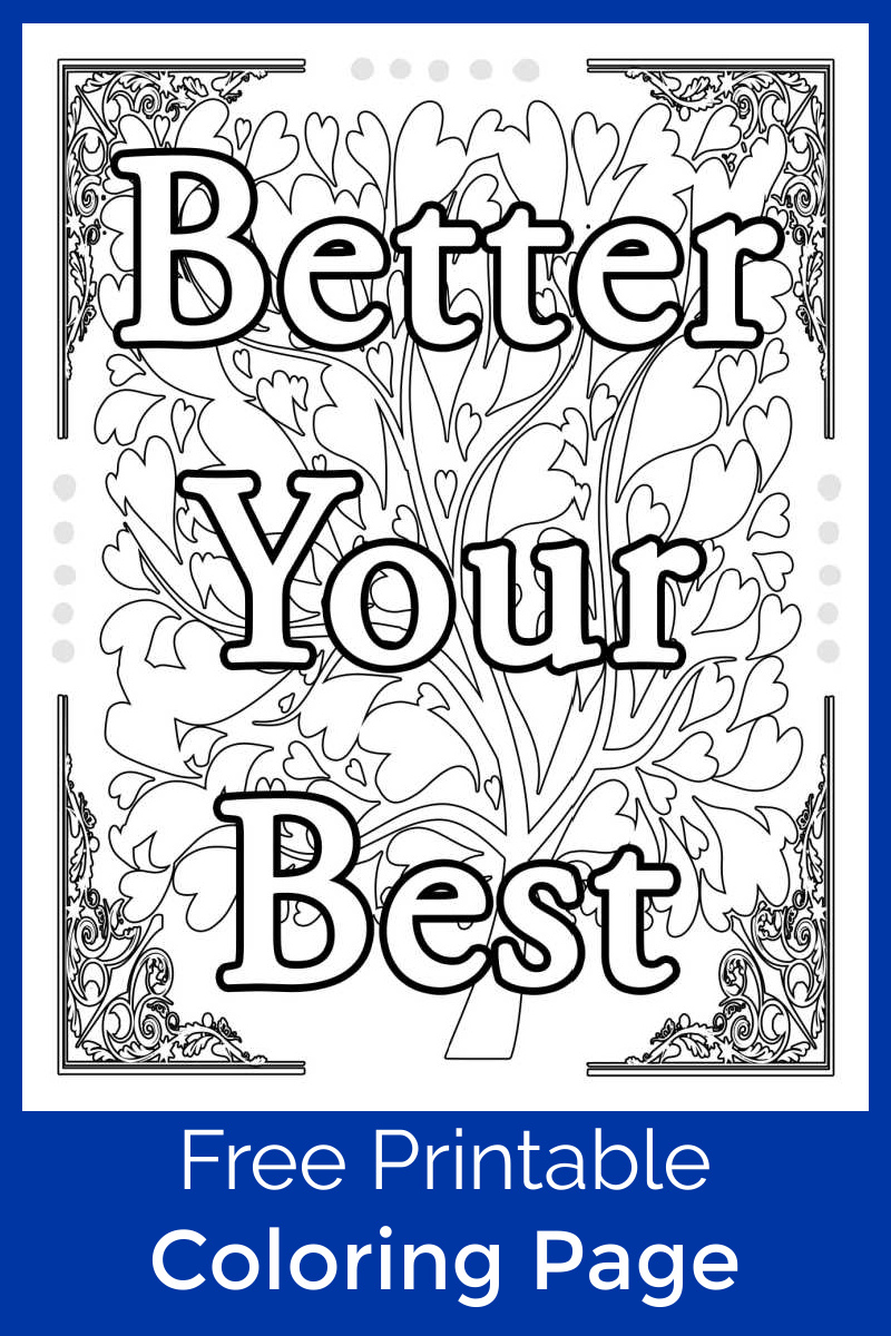 pin best motivational coloring page blue