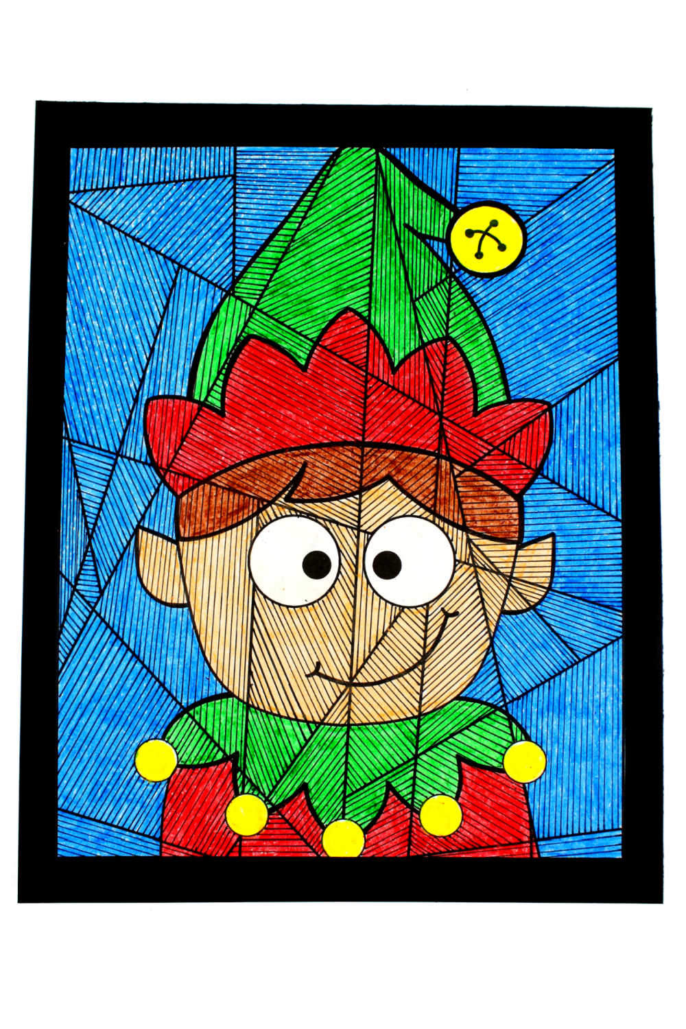 Make some creative and crafty holiday fun, when you download my free printable boy elf coloring page for Christmas. 