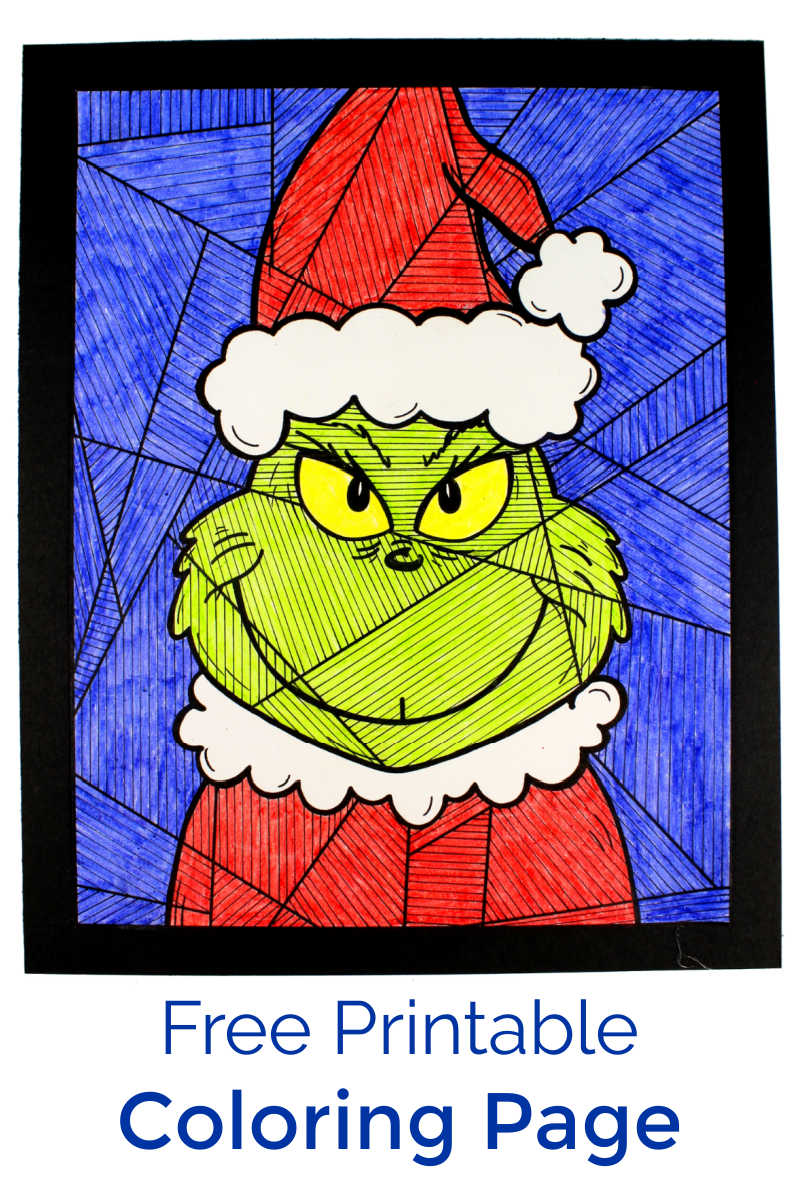 Make your How the Grinch Stole Christmas family night even more fun, when you download my free printable Grinch coloring page.