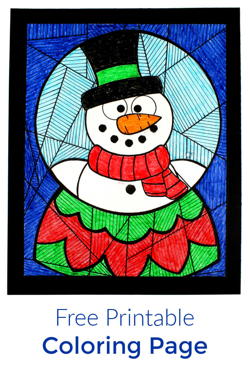 Color this free printable snow globe coloring page, so that you can create a festive work of art for your home. 