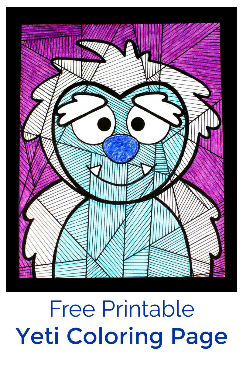 Free Printable Yeti Coloring Page Craft Mama Likes This