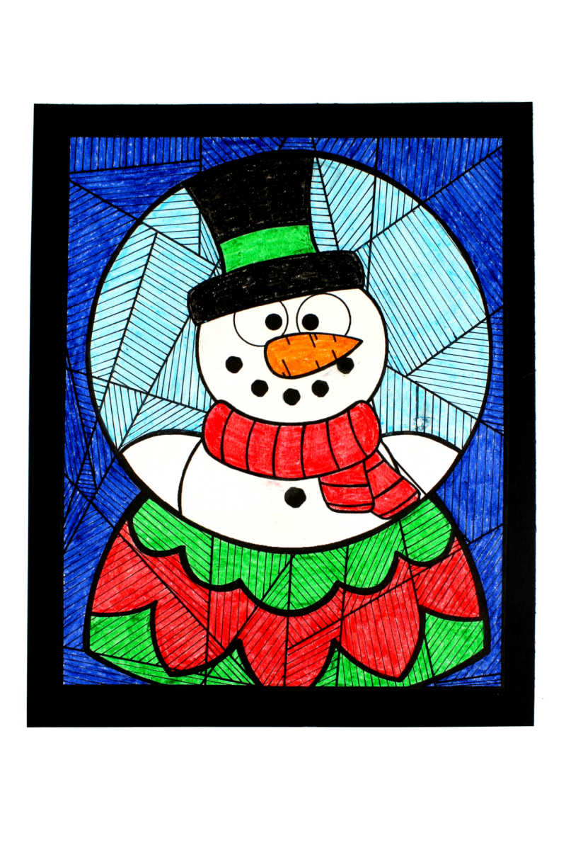 Free Printable Snowman Snow Globe Coloring Page Mama Likes This