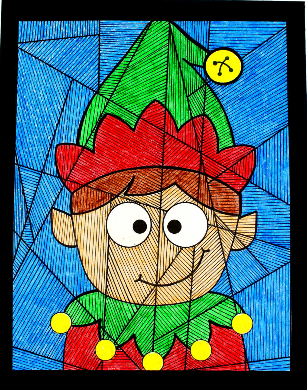 Make some creative and crafty holiday fun, when you download my free printable boy elf coloring page for Christmas. 