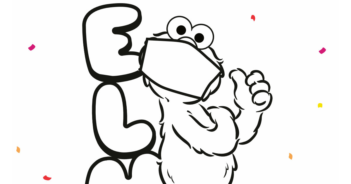 sesame street characters face coloring pages