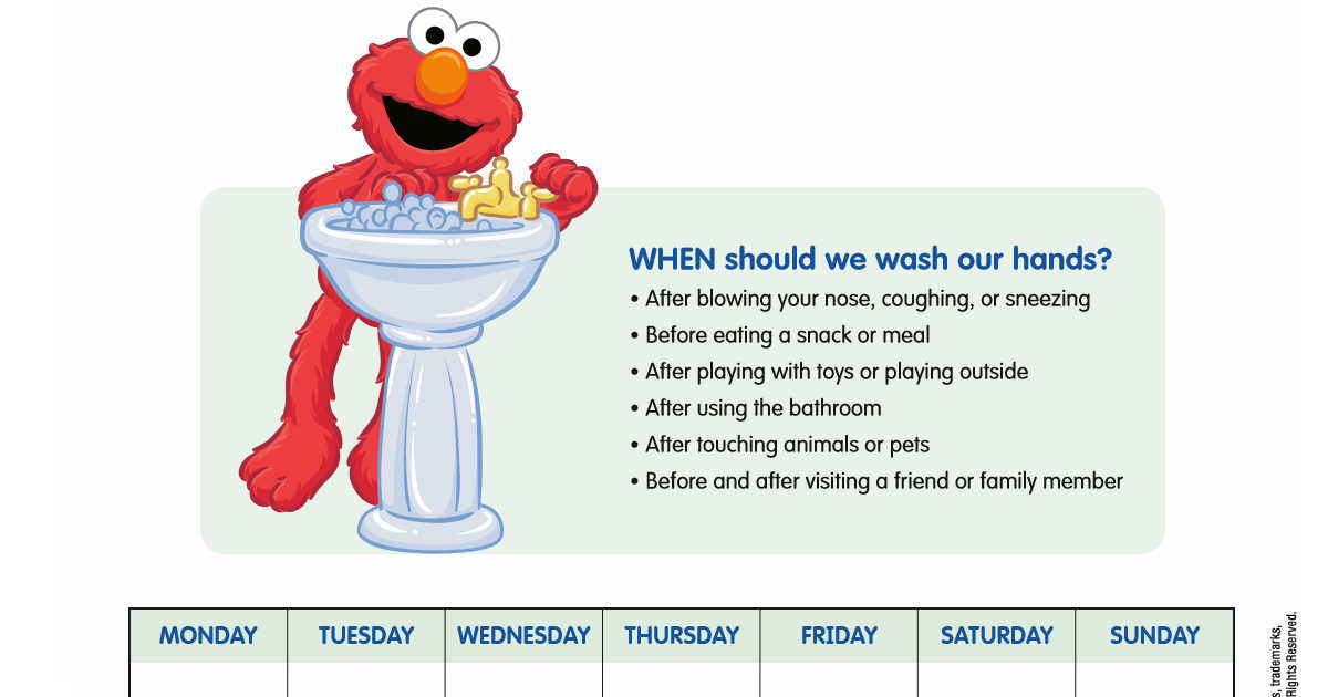 feature elmo hand washing chart