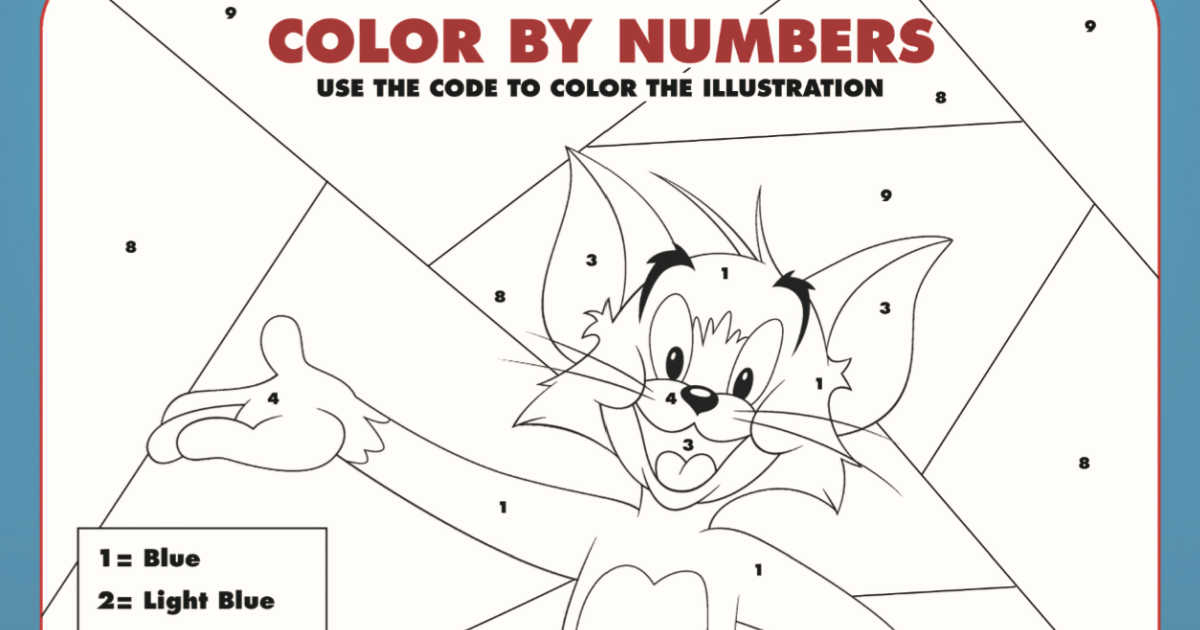 tom and jerry color by number