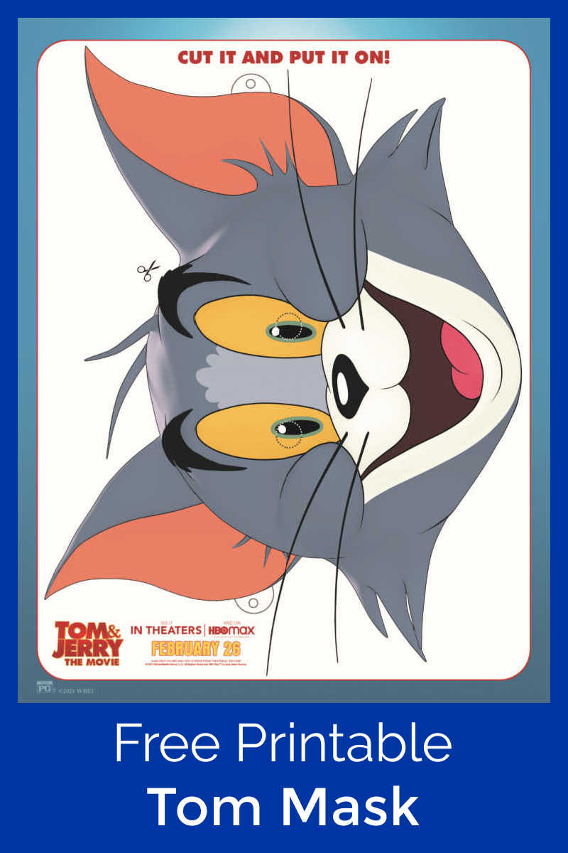 free printable tom mask from the tom and jerry movie.