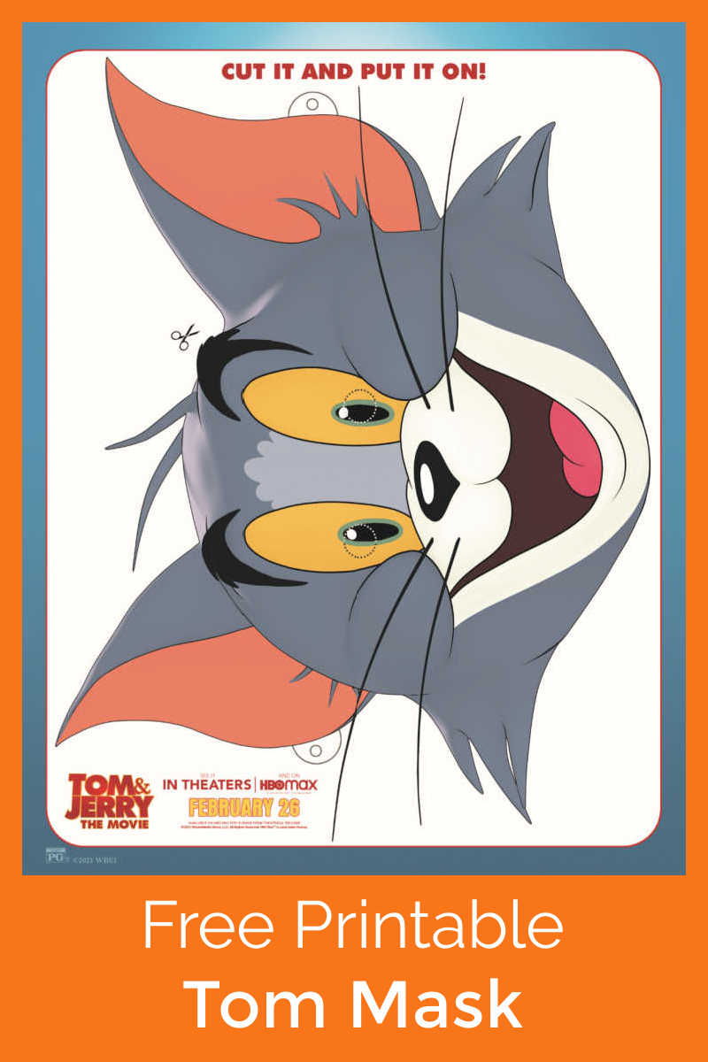 sponsored: Download this free printable Tom mask, so that your child can create some imaginative Tom and Jerry Movie fun at home. 