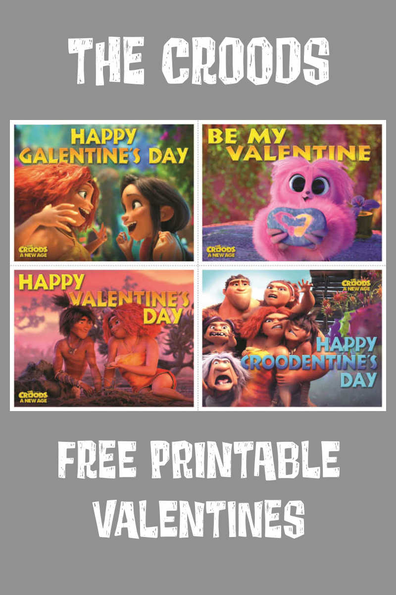 The Croods family is full of love, so it is great to share that love with these free printable Croods Valentines Day cards. 