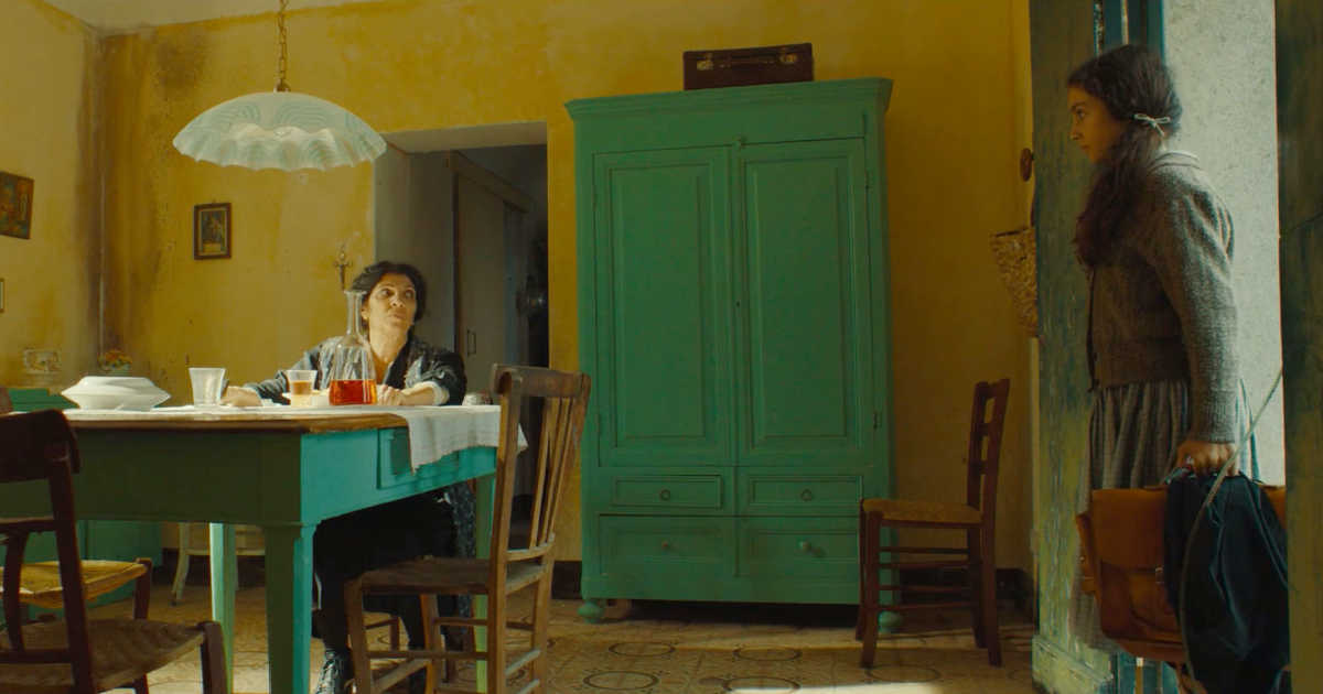 italian girl and grandma in kitchen