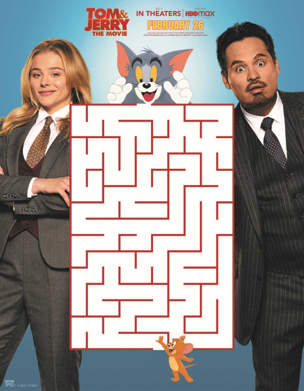 Free Printable Tom and Jerry Maze Mama Likes This