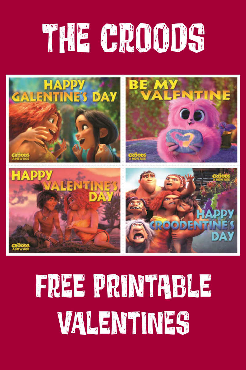 The Croods family is full of love, so it is great to share that love with these free printable Croods Valentines Day cards. 