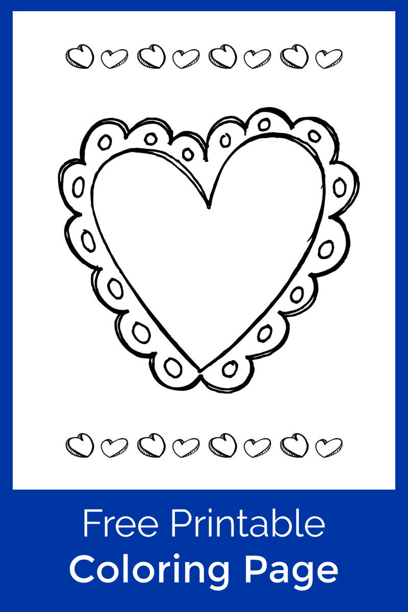 Download this free printable Valentine heart coloring page, so that your child can add a message and give it to a special someone.