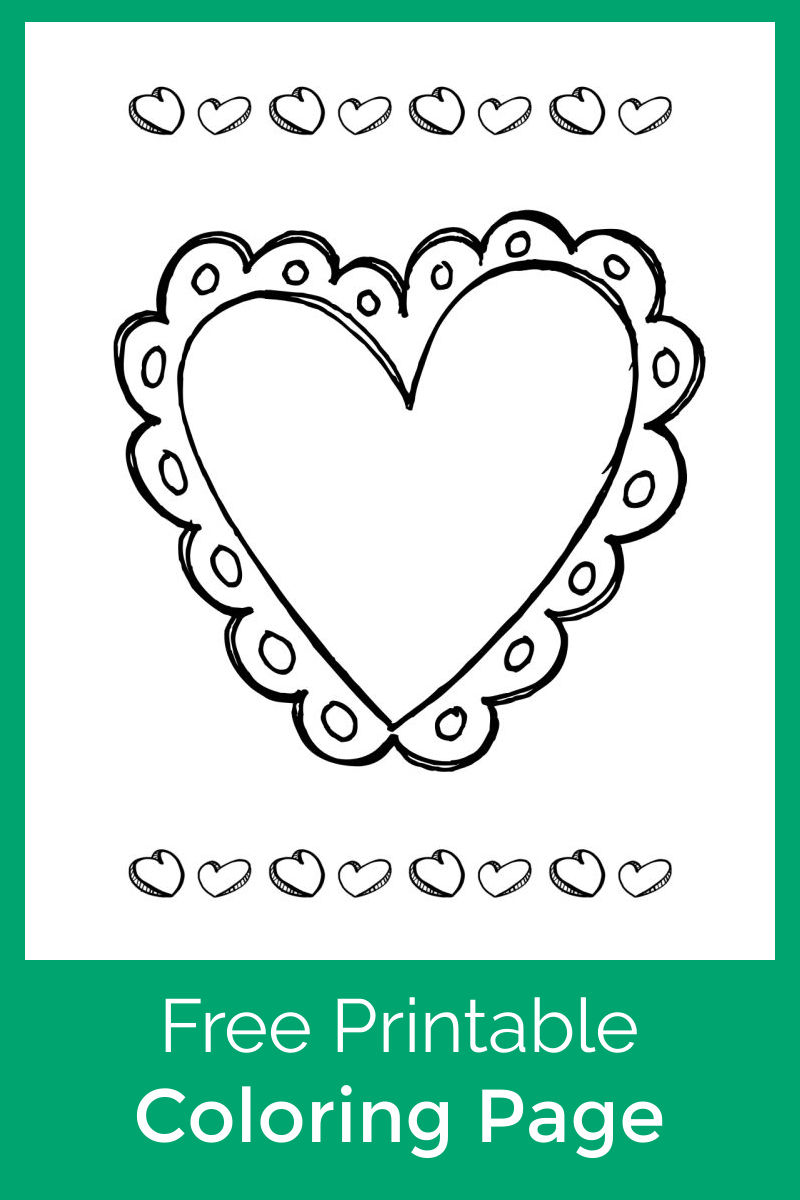 Download this free printable Valentine heart coloring page, so that your child can add a message and give it to a special someone.