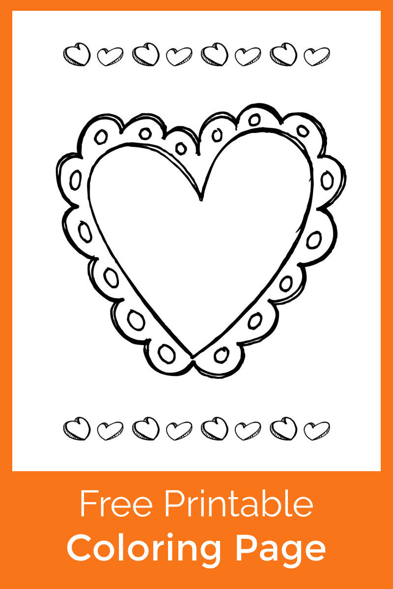 Free Printable Valentine Heart Coloring Page - Mama Likes This