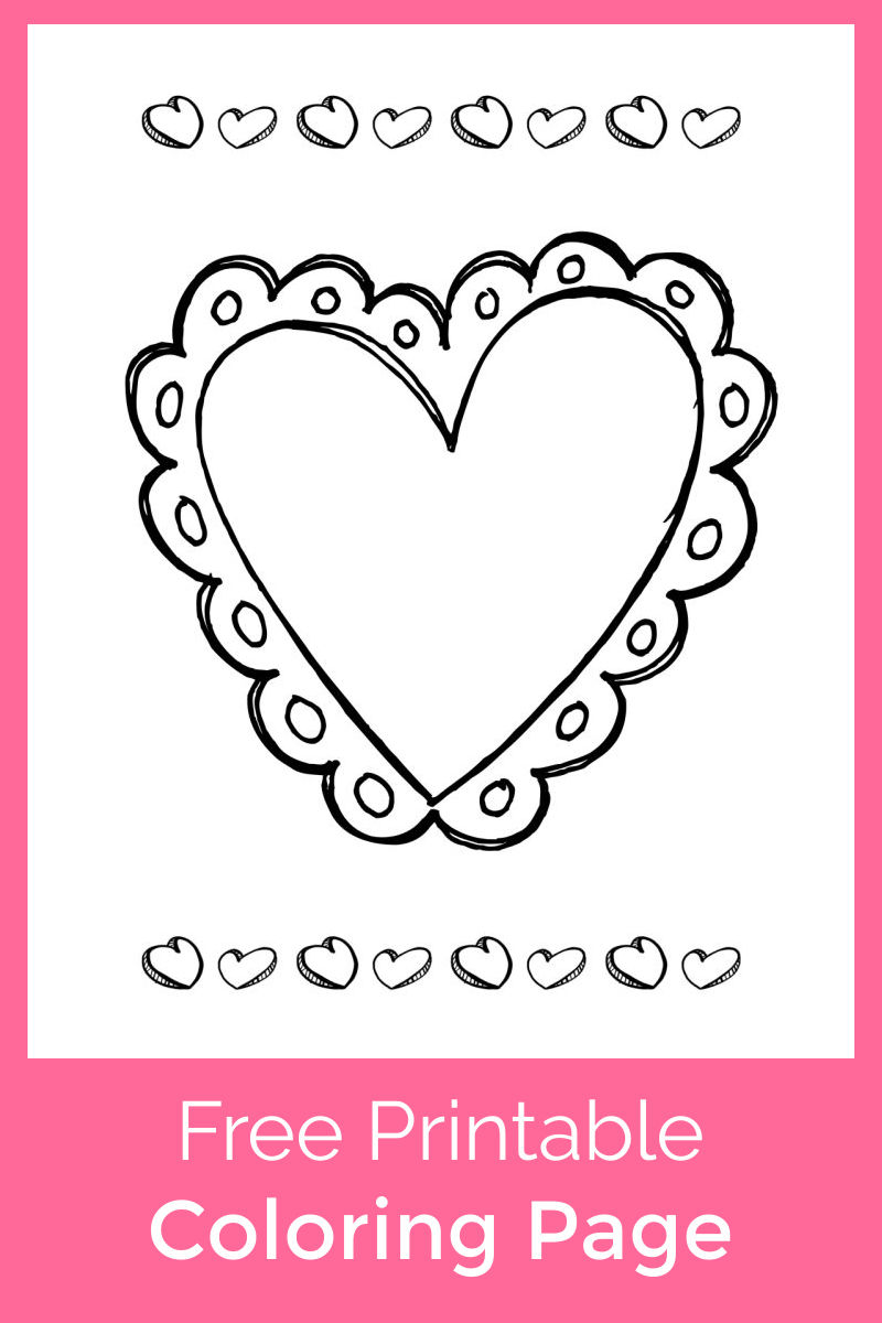 Download this free printable Valentine heart coloring page, so that your child can add a message and give it to a special someone.