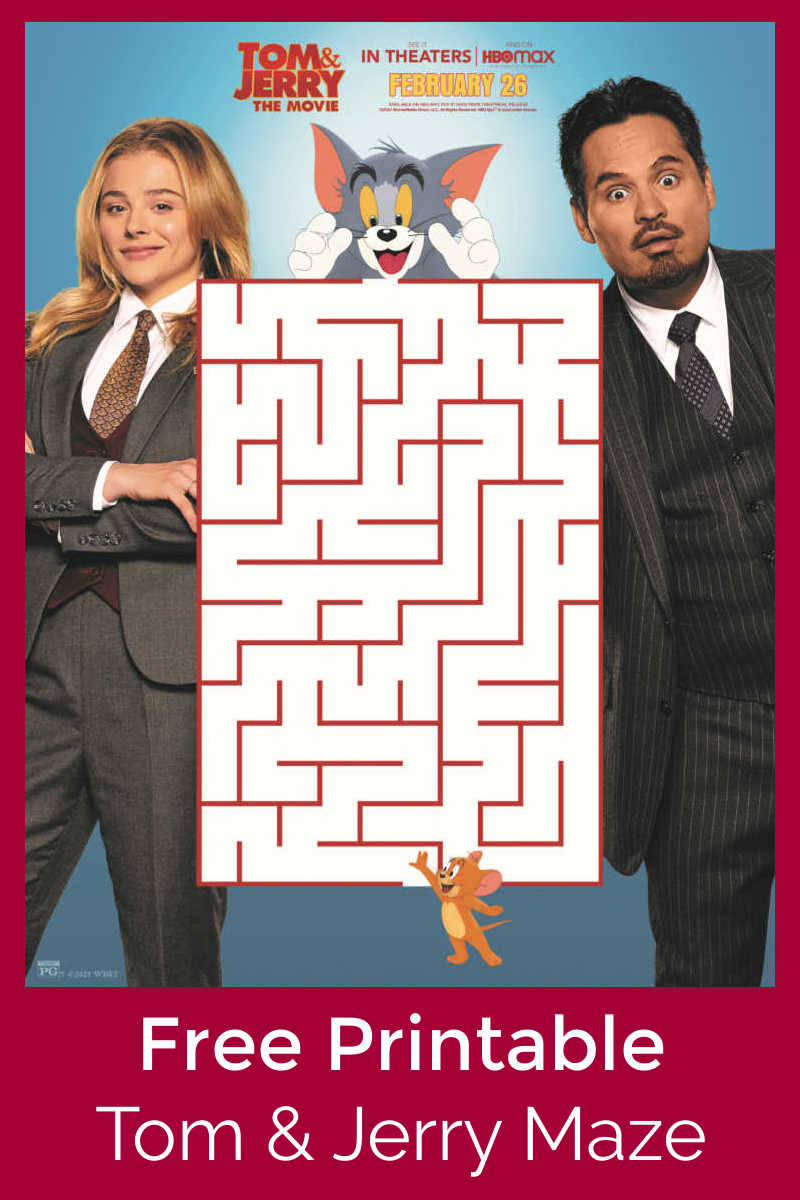 sponsored: Kids can have a fun challenge, when you download this free printable Tom and Jerry maze from the new Warner Brothers movie. 