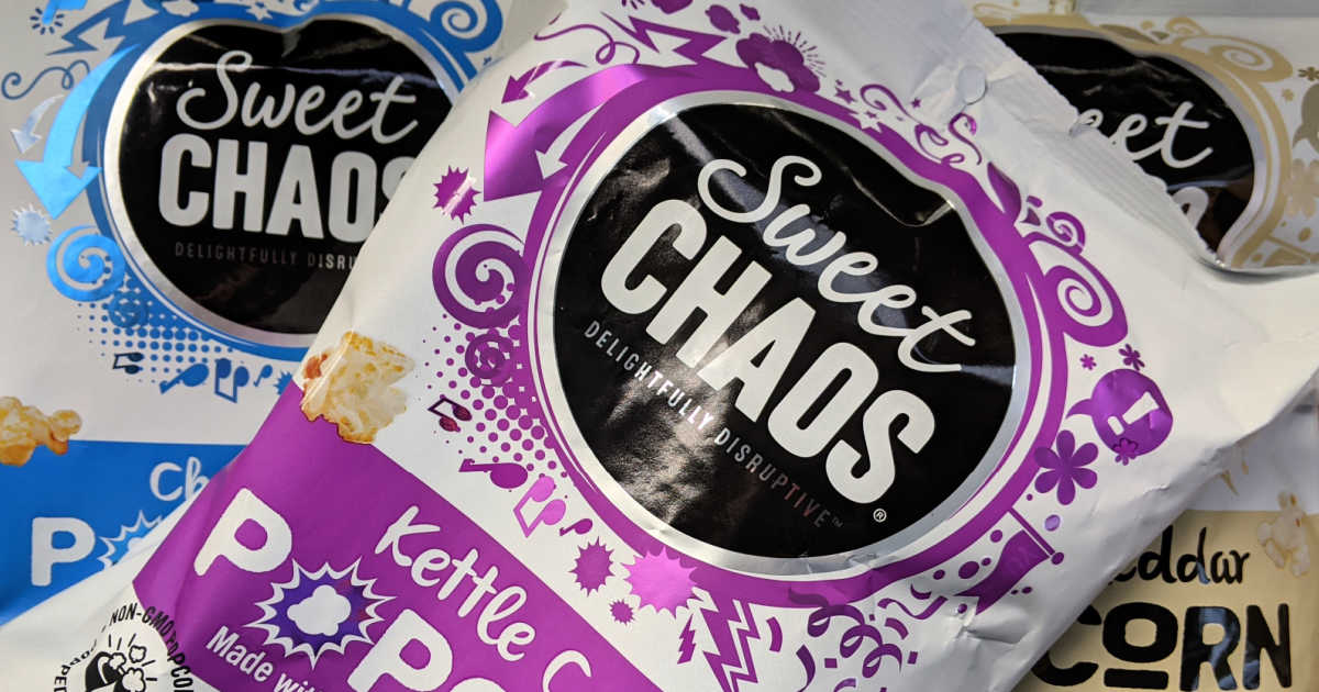 bags of sweet chaos popcorn