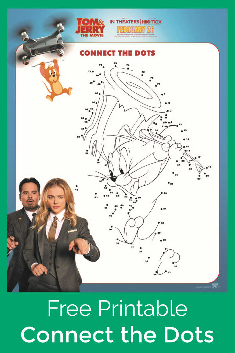 sponsored: When your child completes this Tom and Jerry connect the dots activity page, they will reveal a fun picture from the movie. 