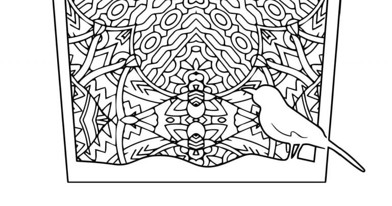 Printable Bird Cage Adult Coloring Page - Mama Likes This