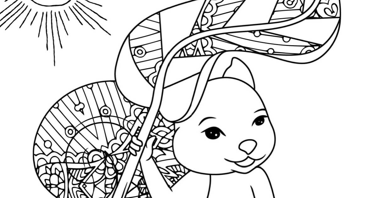 squirrel sunshine coloring page.
