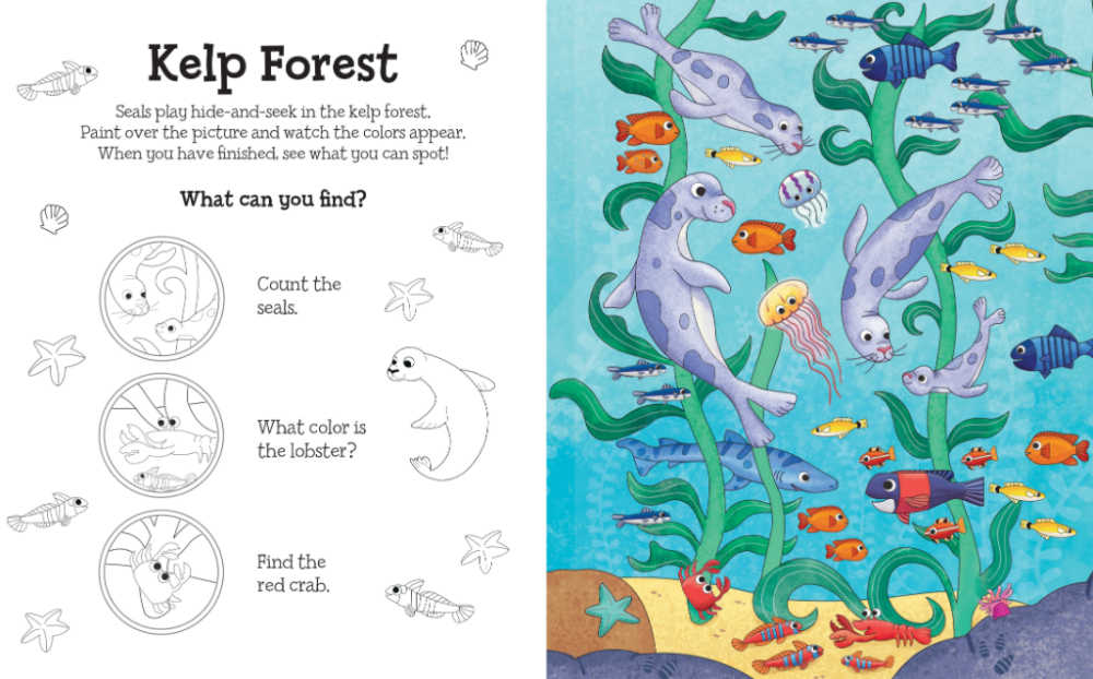 kelp forest magical water painting book.