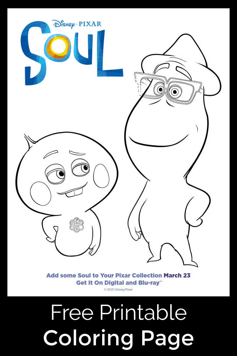 Your kids will have fun, when you download and print this Disney Pixar Soul coloring page featuring the stars of the movie. 