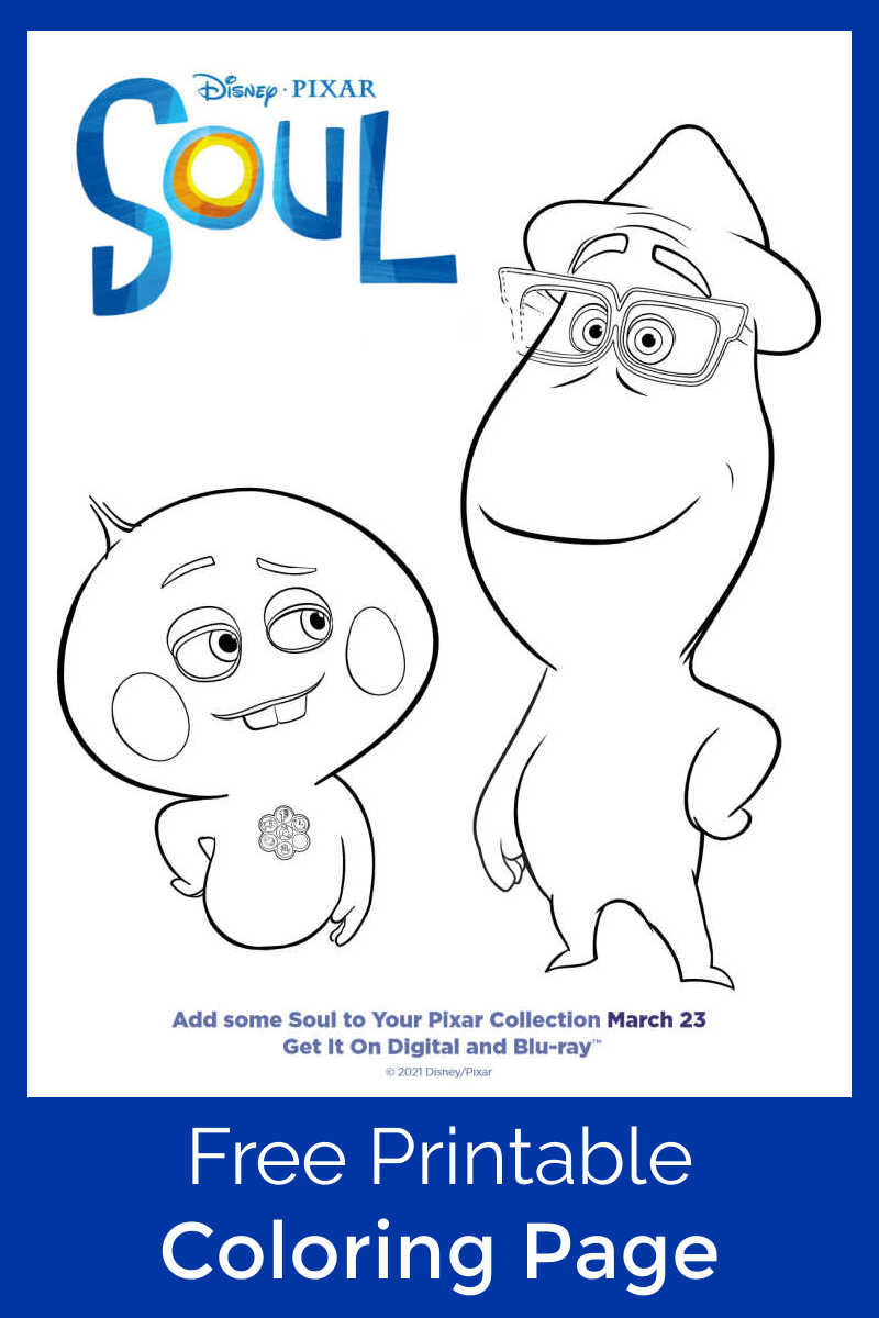 Your kids will have fun, when you download and print this Disney Pixar Soul coloring page featuring the stars of the movie. 