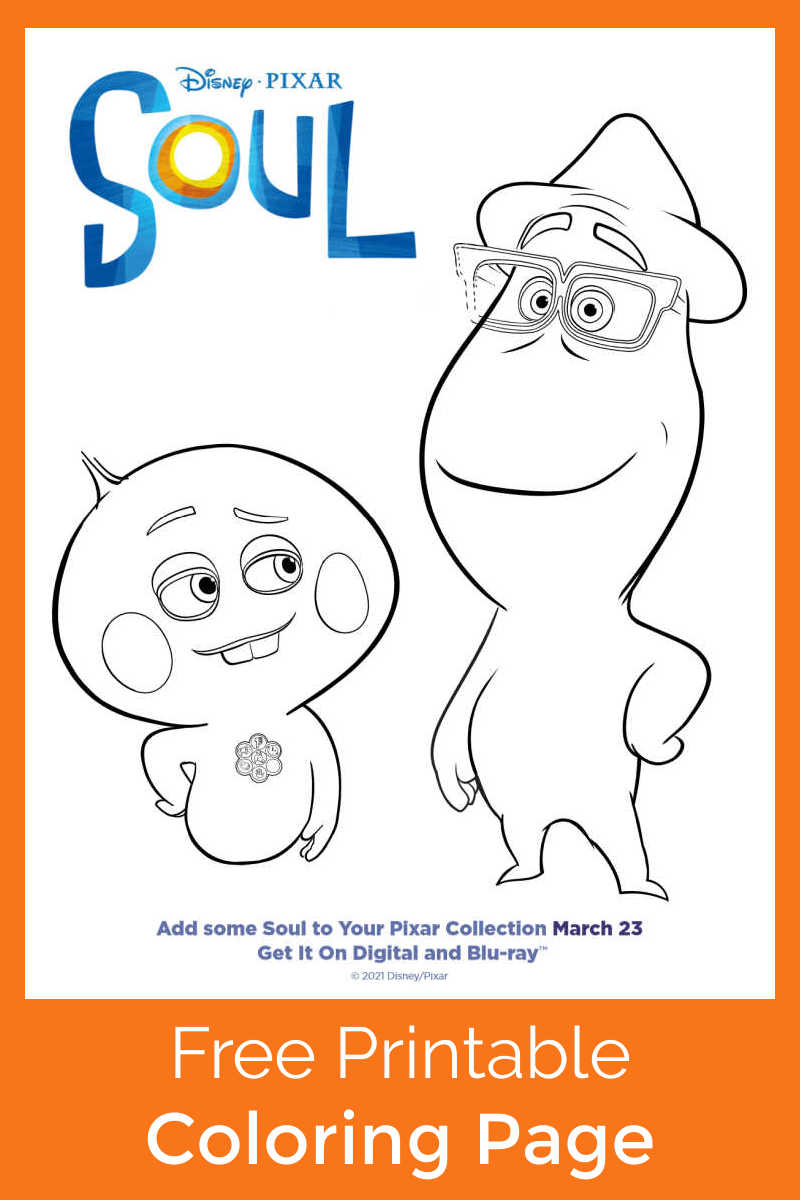 Your kids will have fun, when you download and print this Disney Pixar Soul coloring page featuring the stars of the movie. 